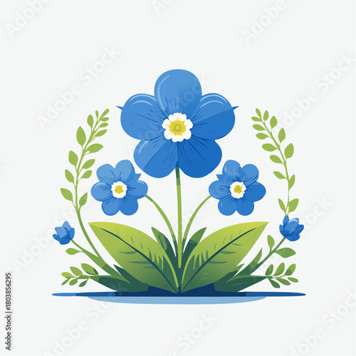 Blue forget-me-not flower arrangement