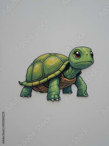 Toon Tortoise Isolated on white