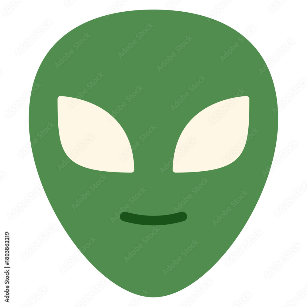 Obraz premium green alien icon