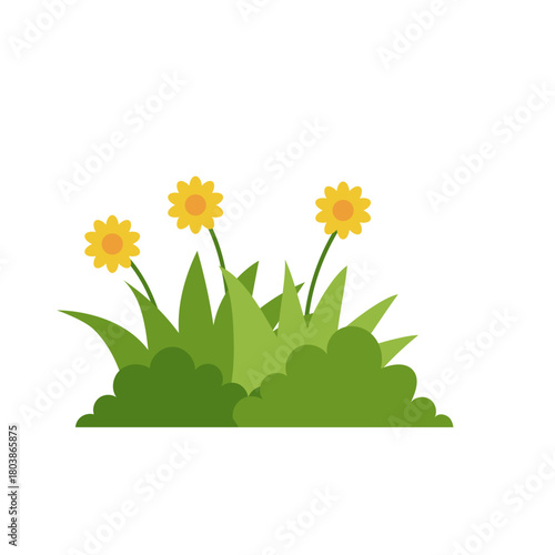 Green Bush Illustration