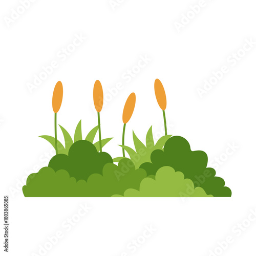 Green Bush Illustration