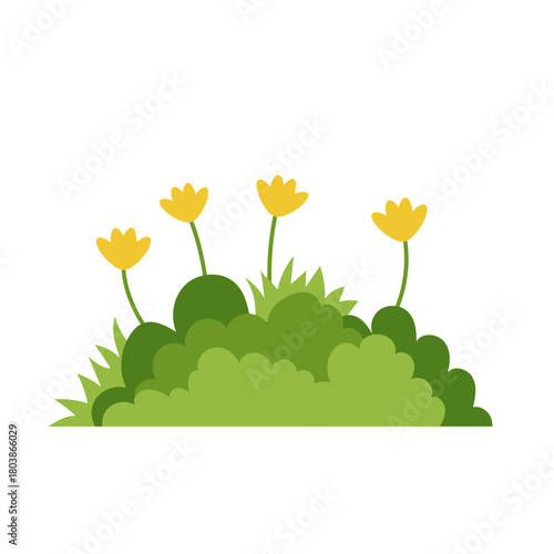 Green Bush Illustration