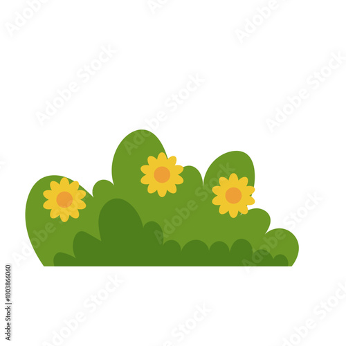 Green Bush Illustration