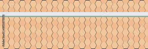 Tile kitchen wall vector. Ceramic tile wall seamless background. Square ceramic tiles forming a clean, seamless wall pattern ideal for bathroom, kitchen, interior design, or architectural backgrounds.
