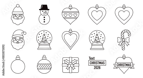 Festive Christmas icons and elements to bring holiday cheer in design