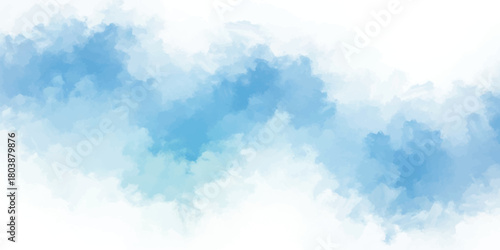 Watercolor blue sky background abstract cloudscape illustration perfect for adding a dreamy and ethereal touch to designs