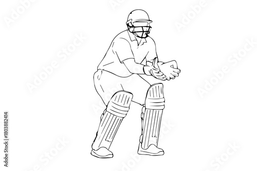 Silhouette of a boll keeper