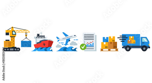 Global Logistics and Supply Chain Management with Various Transport Modes.