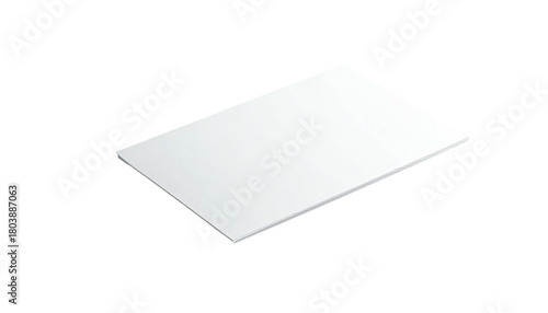 Rectangular white surface floats on a stark black background