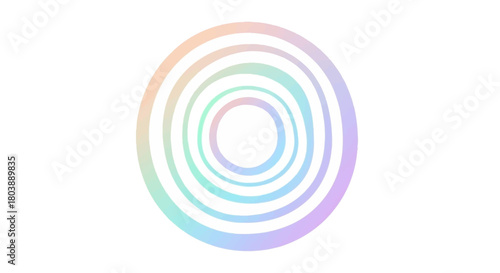 Concentric rings fade from peach to violet