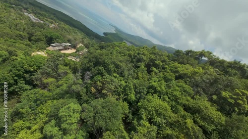 Aerial Mangrove in Karmunjawa Island, Mangrove forest also functions as a barrier to coastal erosion, as well as a breakwater for the sea. 
