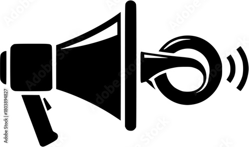 
Megaphone icon silhouette, megaphone icon sketch, car horn silhouette, minimal audio symbol, minimal car horn icon vector illustration
