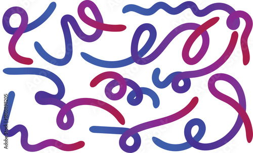 Dynamic abstract wavy lines and coiled shapes pattern background