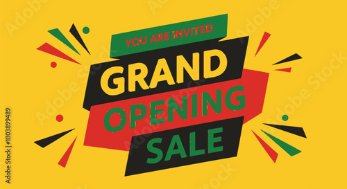 You're invited to a vibrant grand opening sale event with huge savings