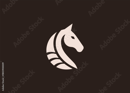 A refined geometric horse logo built using faceted line structures and balanced polygonal forms, symbolizing grace, power, and forward motion, created as a modern minimalist vector design concept
