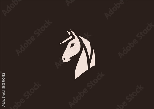 A refined geometric horse logo built using faceted line structures and balanced polygonal forms, symbolizing grace, power, and forward motion, created as a modern minimalist vector design concept