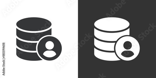 User Database icon. Solid glyph series icon