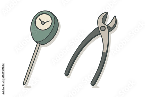 Essential gardening and construction tools including soil meter and nippers