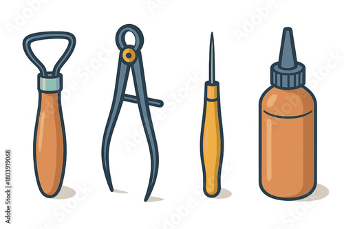 Collection of essential hand tools and instruments used by professional artisans and hobbyists