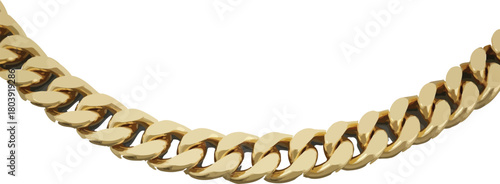 Close up of a heavy gold chain necklace on a gray background for jewelry design