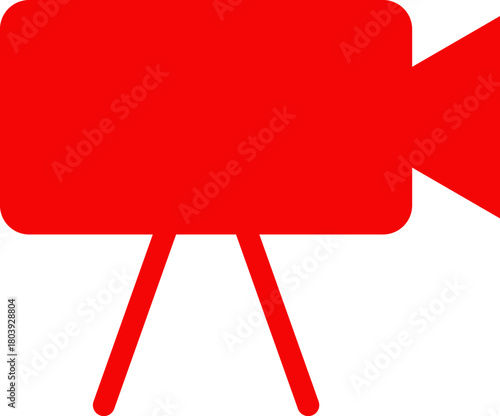 Live streaming icon. Live broadcast video broadcasting icon. Broadcast symbol. Social media live video. Red button sign for news, shows, video, TV, movies. Vector icon illustration, PNG or JPG