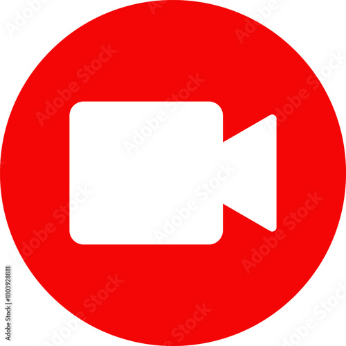Live streaming icon. Live broadcast video broadcasting icon. Broadcast symbol. Social media live video. Red button sign for news, shows, video, TV, movies. Vector icon illustration, PNG or JPG
