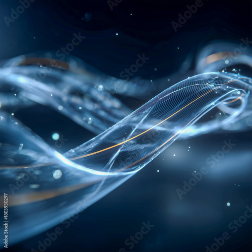 Luminous Abstract Cyber Waveform