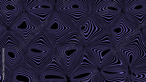 Vibrant Op Art Flow Abstract Purple Line Distortion Pattern