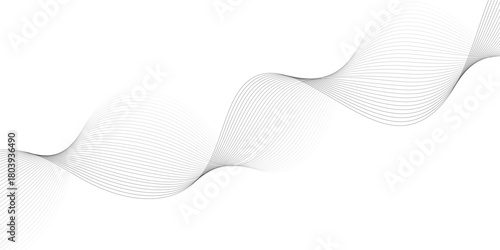 Abstract wave element for design. Digital frequency track equalizer. Stylized line art background. Vector illustration. Wave with lines created using blend tool.	