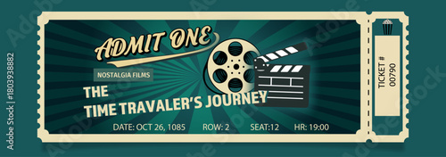 ticket movie template, admit one