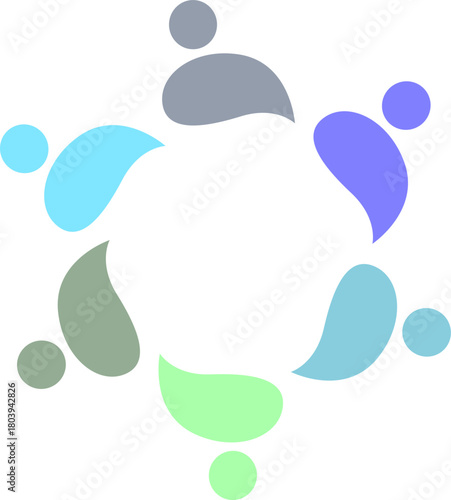 PEOPLE CONNECTED UNION TEAM TEAMWORK SIGN LOGO
