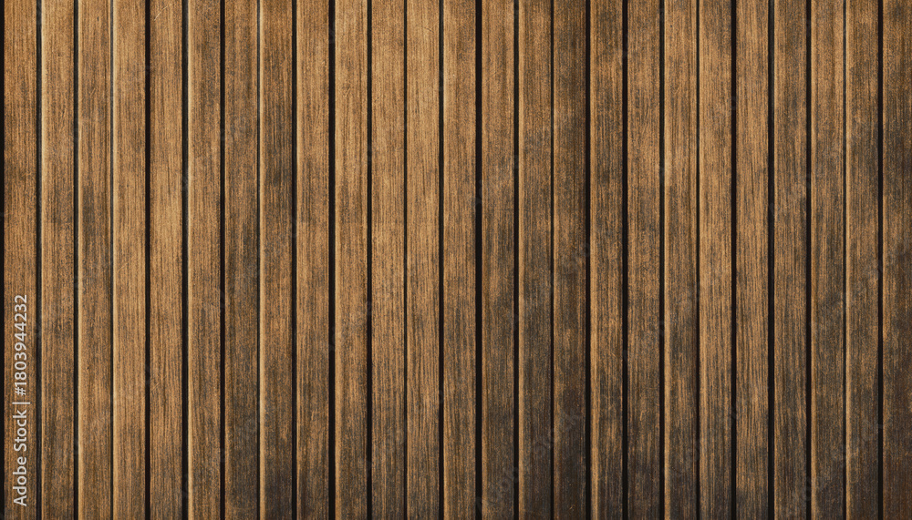 Fototapeta premium acoustic wood panel, rustic old wooden texture, dark black, vintage interior background, 3D paint effect