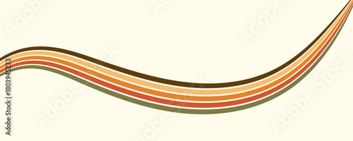 retro vintage 70s style stripes background poster lines. shapes vector design graphic 1970s retro background. abstract stylish 70s era line frame illustration