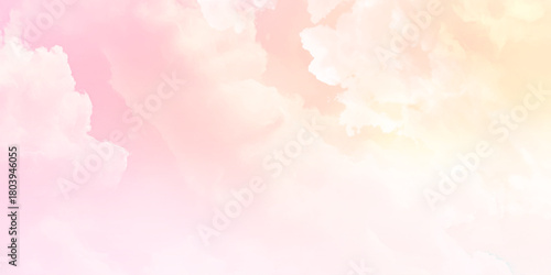Background with clouds on pink sky. Sky vector