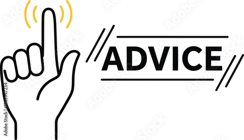 Male hand pushing on a advance sign now
