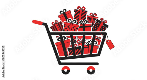 Festive Holiday Icons Snowflakes, Gifts, Sale Tags, and Calendars for Winter Designs