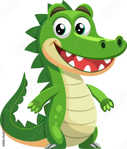 cartoon crocodile with a smile