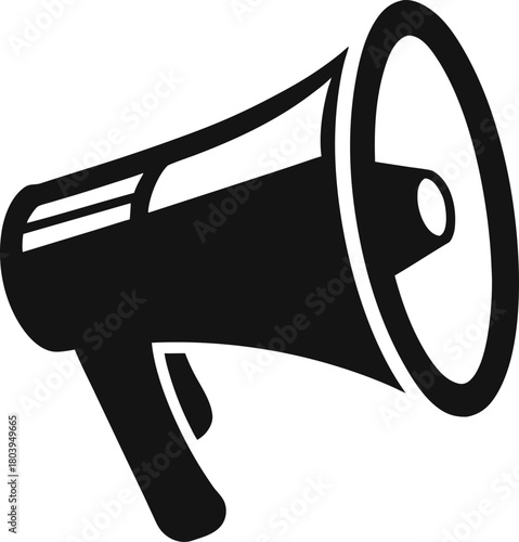 megaphone silhouette black icon
