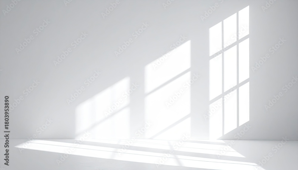 Obraz premium White room corner with window light shadows