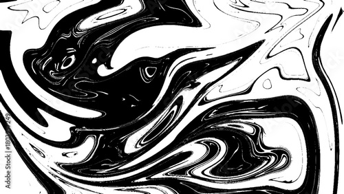 Black and white marble pattern background material vector. 