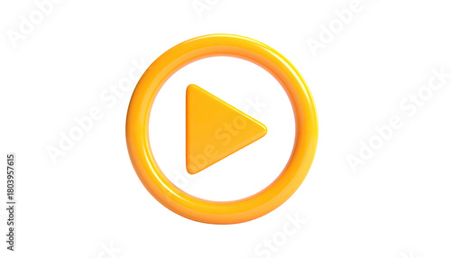 Orange play button centered on black