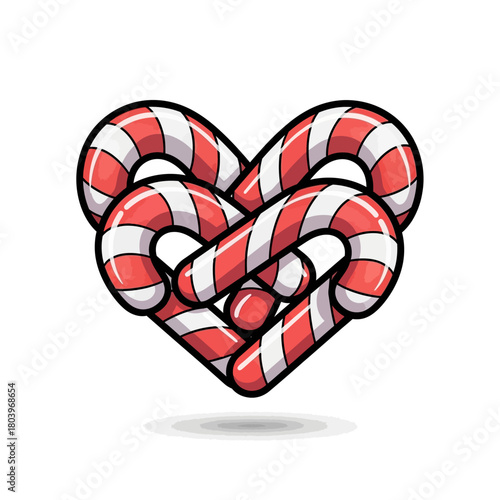 Heart Shaped Candy Canes A Festive Symbol of Love and Christmas Cheer