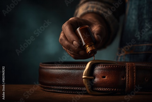 Crafting a handcrafted leather belt artisan techniques in a workshop environment