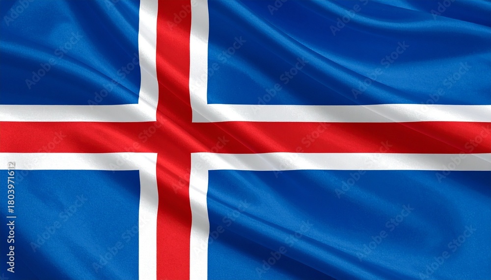 Fototapeta premium flag of Iceland