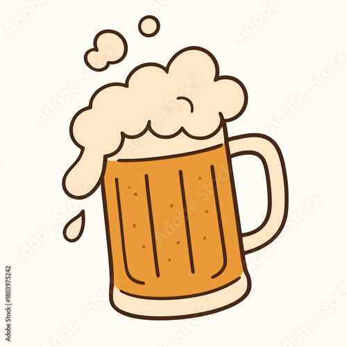 Beer mug with froth