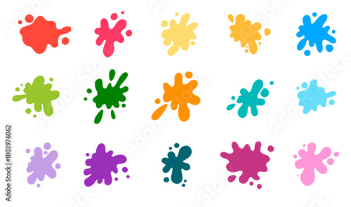 Set of blob shape collection. Set of organic amoeba, irregular colorful blob shape vector illustration. Abstract irregular form. Spot, bubble blotch, deform drip in flat style.