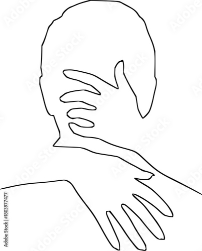 Intimate embrace conveying deep connection and comforting support between two loving souls