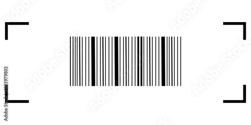 
Simple Barcode Illustration on Black Background for Product Identification and Inventory Management in Retail and Supply Chain Operations