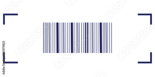 Simple fake Bar code icon. Abstract Barcode with numbers. Barcode product distribution icon. Universal code for scanning product or item. Vector illustration isolated on transparent background.