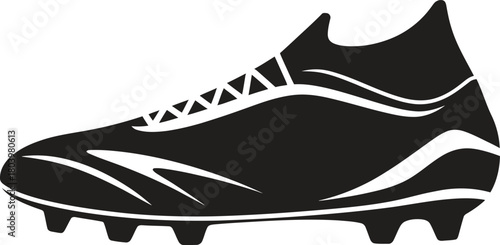 Football Boot Silhouette – Soccer Cleat Icon for Sports and Training Designs